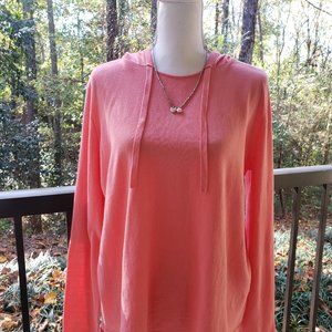 INHABIT NHBT Pullover Hoodie in Nectar Coral Size Medium Brand New w/ Tags